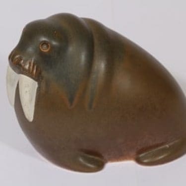 Arabia figuuri, ruskea, suunnittelija Taisto Kaasinen, signeerattu