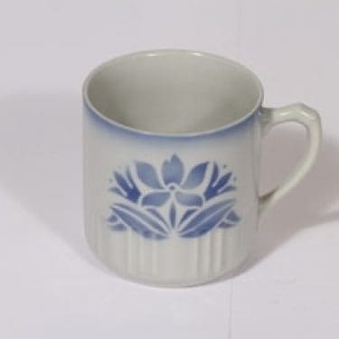 Arabia AE muki, sininen, suunnittelija , puhalluskoriste