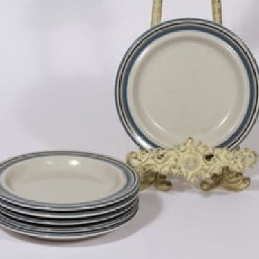 Arabia Uhtua lautaset, 6 kpl, suunnittelija Inkeri Leivo, pieni