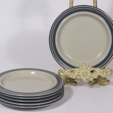 Arabia Uhtua lautaset, 6 kpl, suunnittelija Inkeri Leivo, pieni