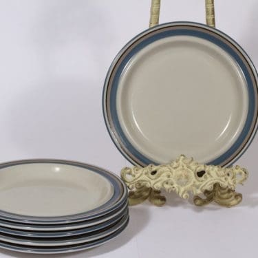 Arabia Uhtua lautaset, 6 kpl, suunnittelija Inkeri Leivo, pieni