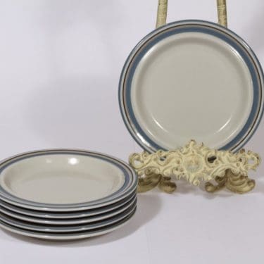 Arabia Uhtua lautaset, 6 kpl, suunnittelija Inkeri Leivo, pieni