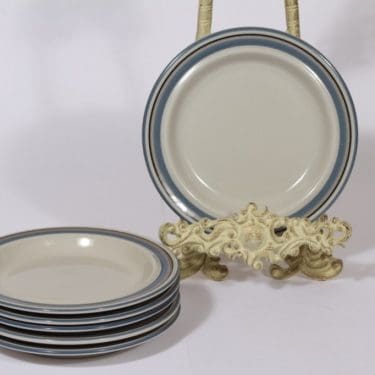 Arabia Uhtua lautaset, 6 kpl, suunnittelija Inkeri Leivo, pieni