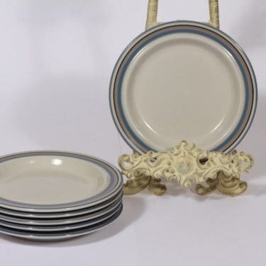 Arabia Uhtua lautaset, 6 kpl, suunnittelija Inkeri Leivo, pieni