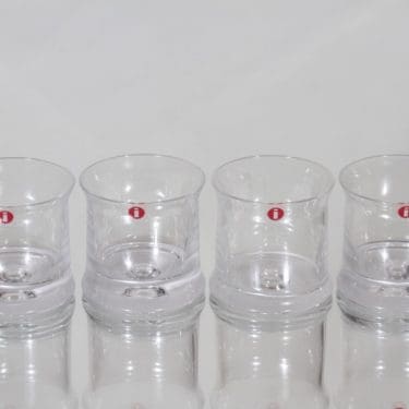 Iittala Kapteenin lasi lasit, 4 cl, 4 kpl, suunnittelija Tapio Wirkkala, 4 cl, pieni, 4 cl