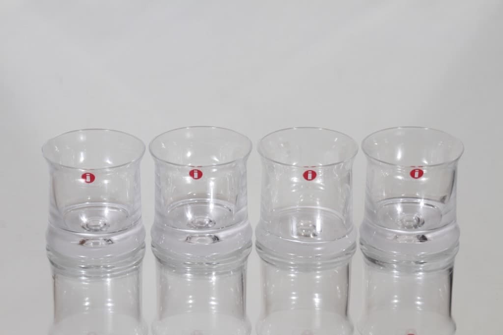 Iittala Kapteenin lasi lasit, 4 cl, 4 kpl, suunnittelija Tapio Wirkkala, 4 cl, pieni, 4 cl