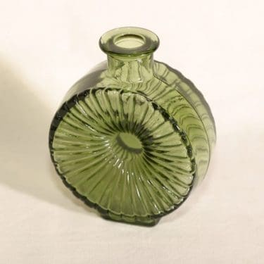 Riihimäen lasi Aurinkopullo koristepullo, perusvihreä, suunnittelija Helena Tynell, sävy V