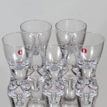 Iittala Tapio lasit, 4 cl, 5 kpl, suunnittelija Tapio Wirkkala, 4 cl, pieni, 4 cl