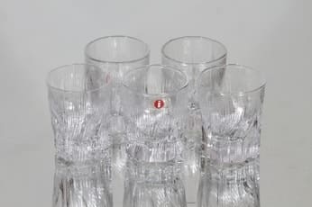 Iittala Kelo lasit, 2 cl, 5 kpl, suunnittelija Tapio Wirkkala, 2 cl, pieni, 2 cl
