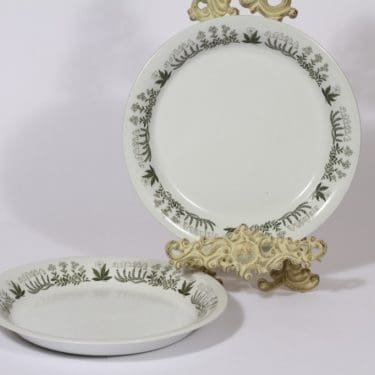 Arabia Polaris lautaset, matala, 2 kpl, suunnittelija Raija Uosikkinen, matala, serikuva, matala