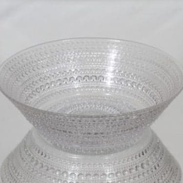 Nuutajärvi Kastehelmi kulho, kirkas, suunnittelija Oiva Toikka,