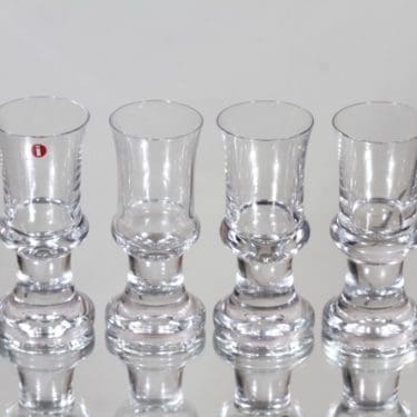 Iittala Tavastia snapsilasit, 4 cl, 4 kpl, suunnittelija Tapio Wirkkala, 4 cl, 4 cl