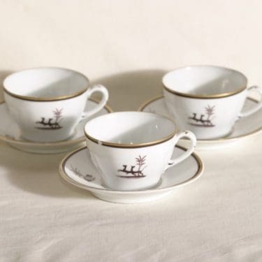 Arabia Diana kahvikupit, 3 kpl, suunnittelija , art deco