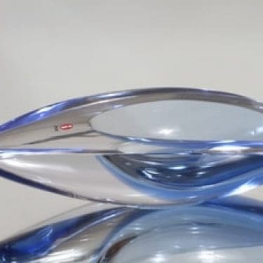 Iittala Azul taide-esine, signeerattu, suunnittelija Kerttu Nurminen, signeerattu, massiivinen, numeroitu