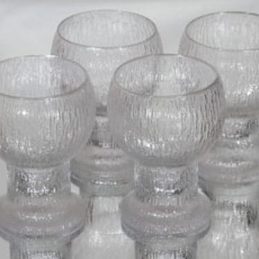 Iittala Kekkerit olutlasit, kirkas, 4 kpl, suunnittelija Timo Sarpaneva,