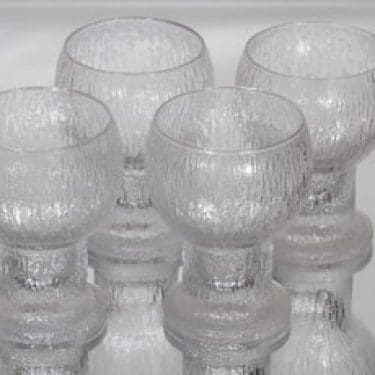 Iittala Kekkerit olutlasit, kirkas, 4 kpl, suunnittelija Timo Sarpaneva,