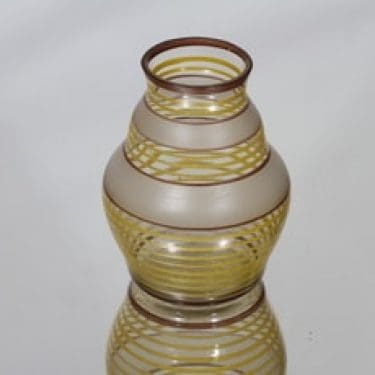 Kauklahden lasi maljakko, käsinmaalattu, suunnittelija , käsinmaalattu