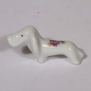 Arabia figuuri, mäyräkoira, suunnittelija Friedl Holzer-Kjellberg, mäyräkoira, pieni