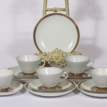 Arabia Lempi coffee cup and saucers, 5pcs, Raija Uosikkinen