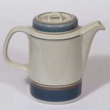 Arabia Uhtua kahvikaadin, 1.35 l, suunnittelija Inkeri Leivo, 1.35 l, raitakoriste