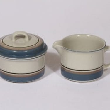 Arabia Uhtua kermakko ja sokerikko, suunnittelija Inkeri Leivo, raitakoriste