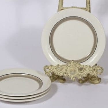 Arabia Arctica Seita leivoslautaset, 4 kpl, suunnittelija Raija Uosikkinen, raitakoriste