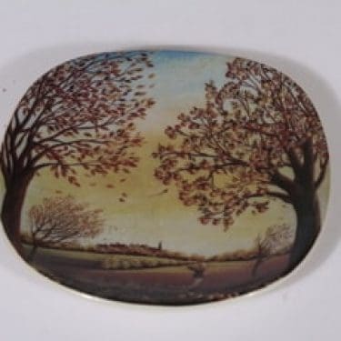 Arabia koristelautanen, suunnittelija Anita Rantanen-Siewers, pieni, serikuva