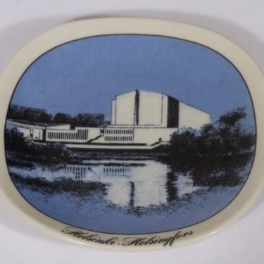 Arabia Finlandia Talo koristelautanen, suunnittelija , pieni, serikuva