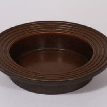 Arabia Ruska tuhka-astia, ruskea lasite, suunnittelija Ulla Procope, suuri