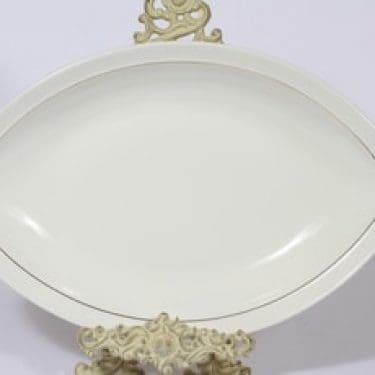 Arabia Harlekin Gold kulho, suunnittelija Inkeri Leivo, kullattu koriste