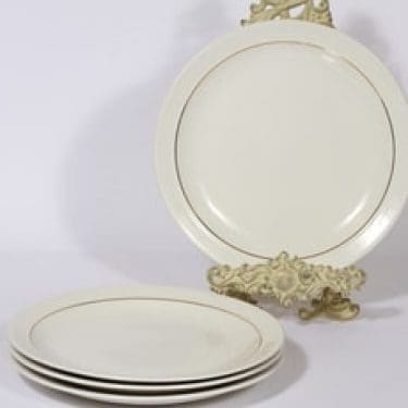 Arabia Harlekin Gold lautaset, 4 kpl, suunnittelija Inkeri Leivo, kullattu koriste