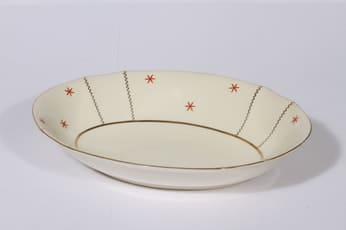 Arabia Viktoria kulho, suunnittelija , soikea, painokoriste, art deco