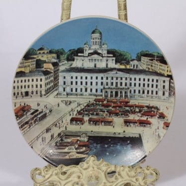 Arabia koristelautanen, Helsinki-lautanen, suunnittelija , Helsinki-lautanen, serikuva