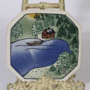 Arabia koristelaatta, Kevät, suunnittelija Heljä Liukko-Sundström, Kevät, pieni, serikuva