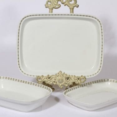 Arabia Seita vati ja kulhot, 2 kpl, suunnittelija Raija Uosikkinen, serikuva