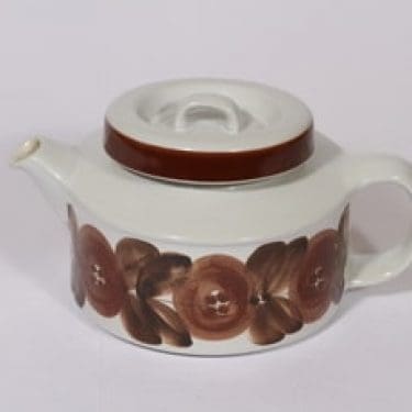 Arabia Rosmarin teekaadin, käsinmaalattu, suunnittelija Ulla Procope, käsinmaalattu, signeerattu