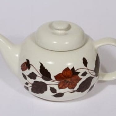 Arabia Tea for two teekaadin, ruskea, suunnittelija Gunvor Olin-Grönqvist, serikuva