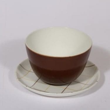 Arabia Verkko kasitkeastia, ruskea, suunnittelija Raija Uosikkinen,