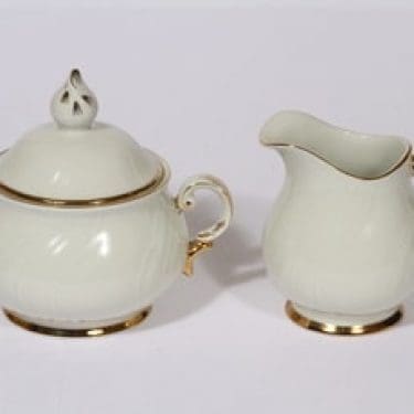 Arabia Kultakoriste sokerikko ja kermakko, suunnittelija , kultakoriste