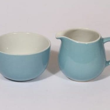 Arabia Soma sokerikko ja kermakko, turkoosi, suunnittelija ,