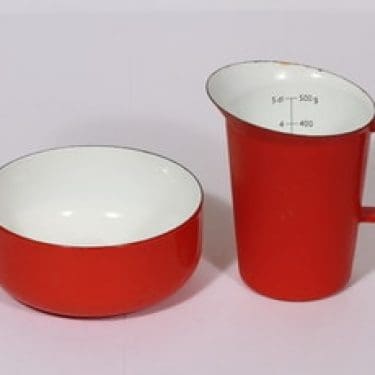 Finel kaadin ja kulho, punainen, suunnittelija ,