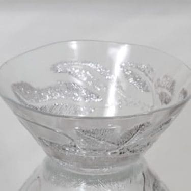 Nuutajärvi Pioni kulho, kirkas, suunnittelija Oiva Toikka,