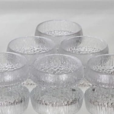 Iittala Ultima Thule annoskulhot, kirkas, 6 kpl, suunnittelija Tapio Wirkkala,