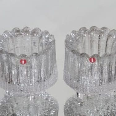 Iittala Ultima Thule tuikkulyhdyt, kirkas, 2 kpl, suunnittelija Tapio Wirkkala, pieni