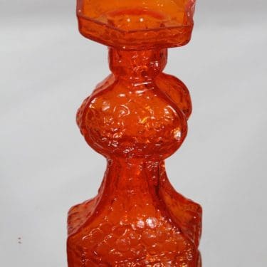 Riihimäen lasi Fenomena maljakko, oranssi, suunnittelija Nanny Still, retro