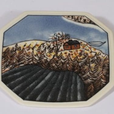 Arabia koristelaatta, Ruska, suunnittelija Heljä Liukko-Sundström, Ruska, pieni, serikuva