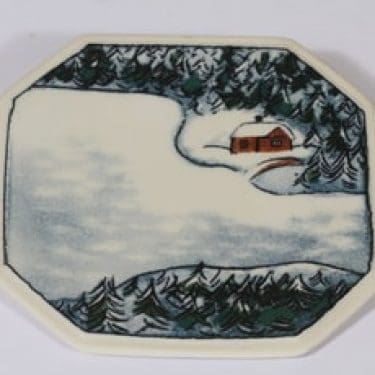 Arabia koristelaatta, Kaamos, suunnittelija Heljä Liukko-Sundström, Kaamos, pieni, serikuva