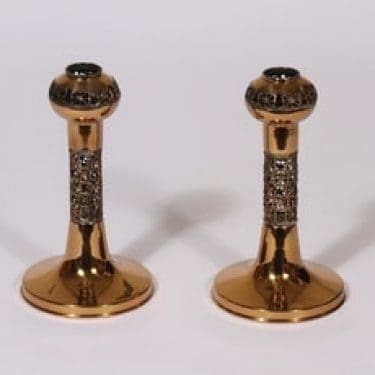 Turun Hopea 1962/S kynttilänjalat, pronssi, 2 kpl, suunnittelija Pentti Sarpaneva, pronssi