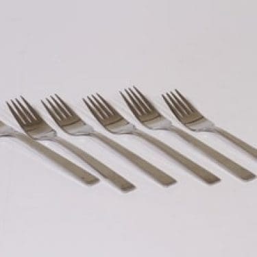 Hackman haarukat, teräs, 6 kpl, suunnittelija Bertel Gardberg, teräs