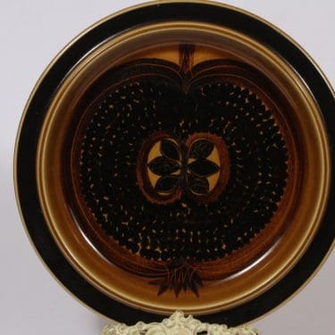 Arabia Fructus vati, suuri, suunnittelija Gunvor Olin-Grönqvist, suuri, käsinmaalattu, omena-aihe